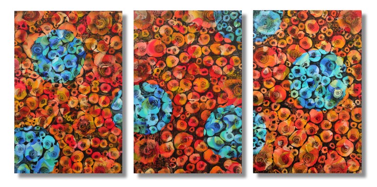 Moving Through The Lines Like A Tornado (Triptych)